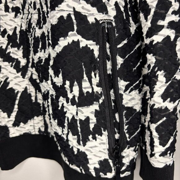 TRAVELERS COLLECTION by CHICO'S Long Sleeve Cardigan Womens 3(Large) Black White - Picture 3 of 5